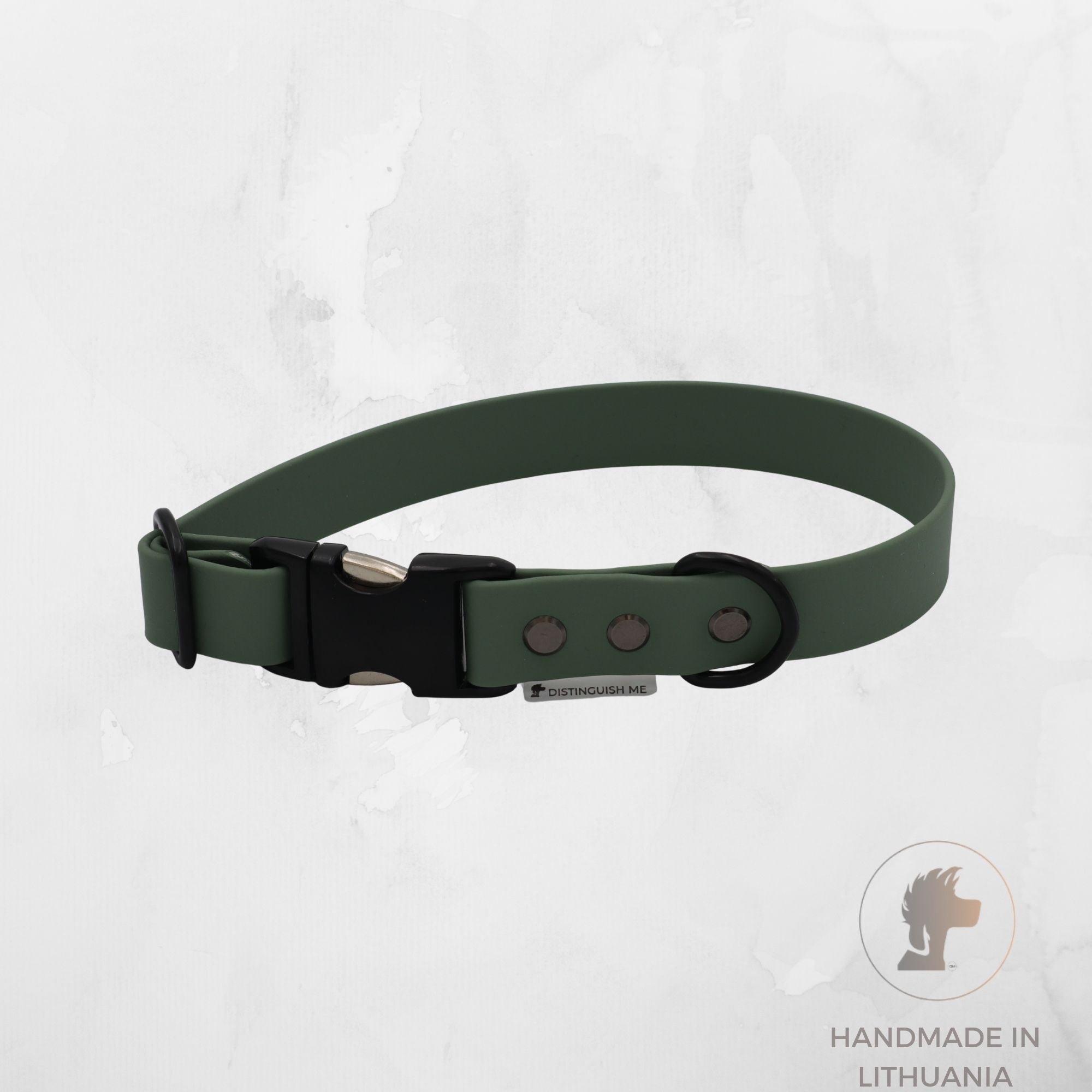 Foggy Green BioThane Dog Collar with ALU-MAX Buckle