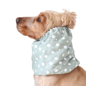 Sage green linen dog snood