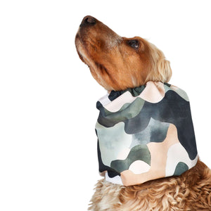 Camouflage waterproof dog snood for Beagles and spaniels – long ear cover for outdoor walks