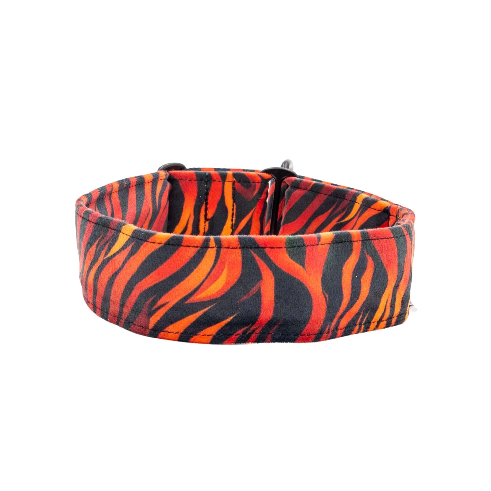 Fire Velour Dog Collar – Handmade Luxury by Distinguish Me