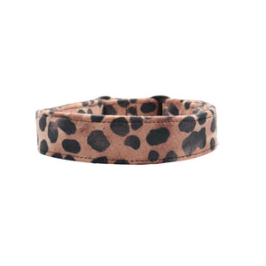 Luxury velour dog collar for pets, leopard print design – Distinguish Me