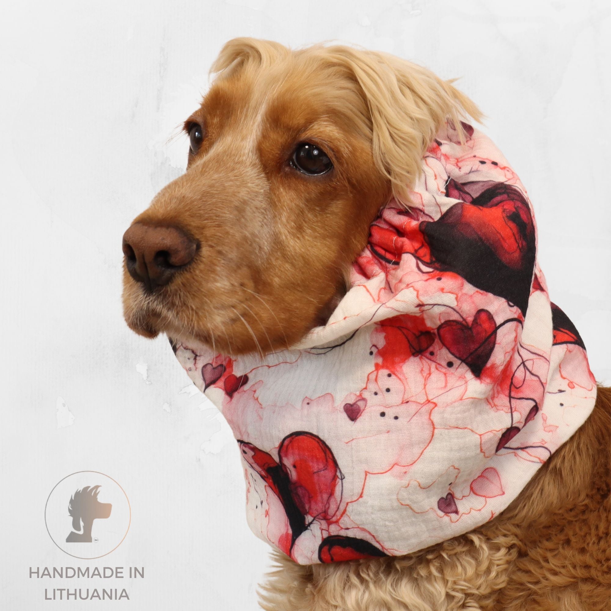 Cotton (Muslin) Dog Snood | My Valentine