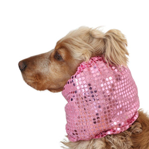 pink party dog snood