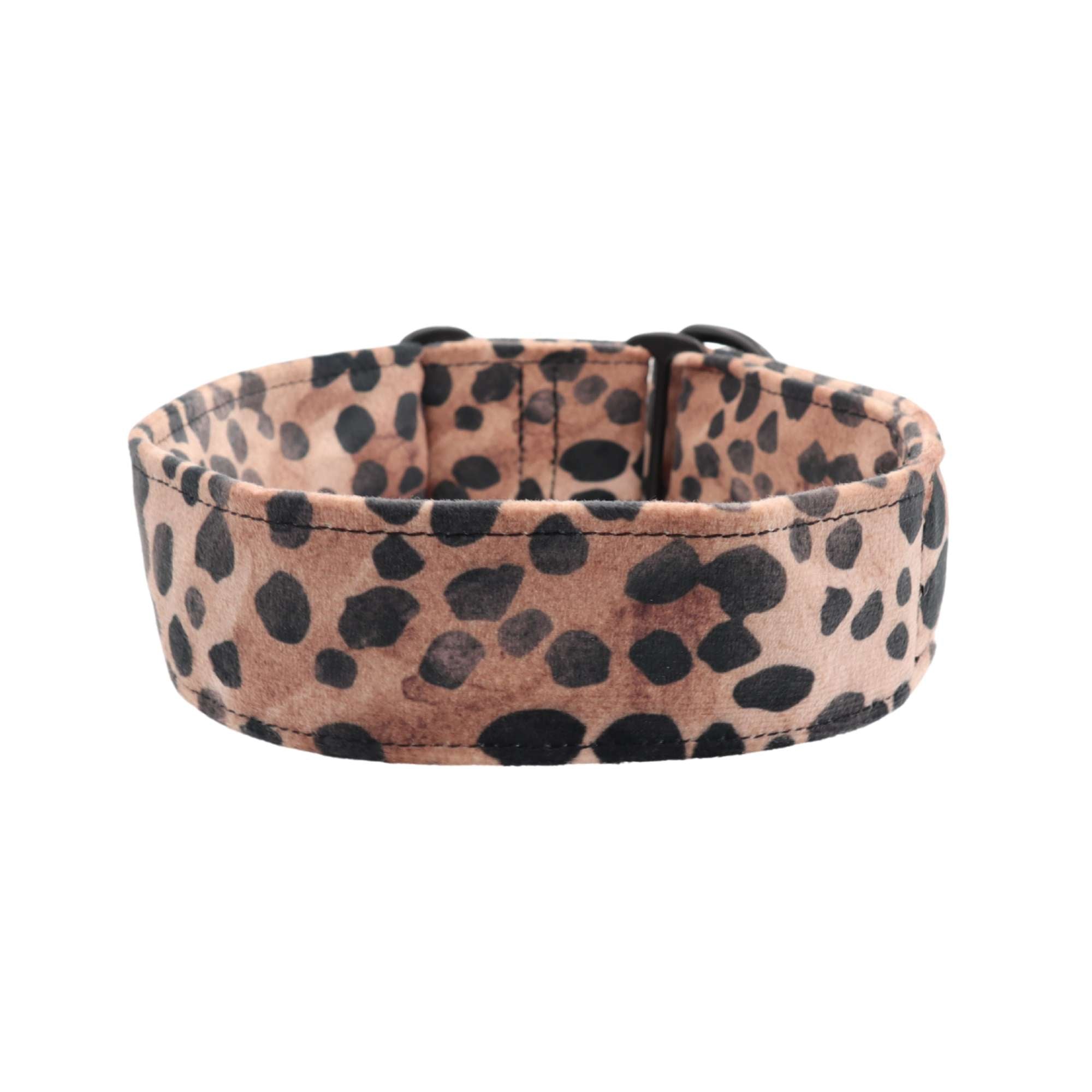 Prabangus veliūrinis antkaklis šuniui, leopardinis dizainas – Distinguish Me