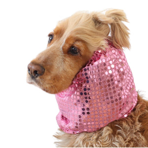 sparkly pink dog snood