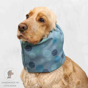 waterproof petrol blue softshell winter-warm dog ear protector distinguish me