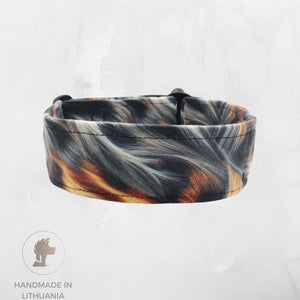 Handmade dog collar with bold wild print – part of Distinguish Me collection