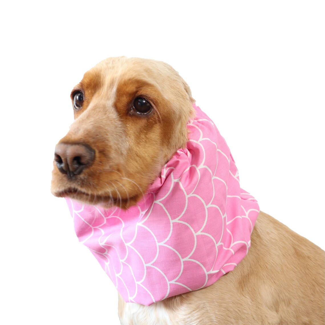 Pink Flakes Snood For Dog by Distinguish Me