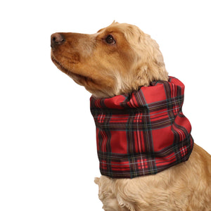 Red Tartan Dog Snood By Distinguish Me