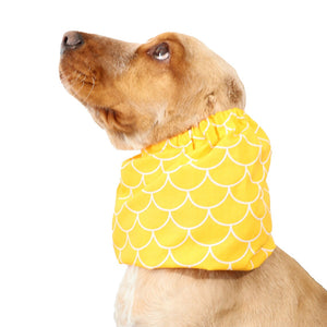 Yellow Flakes Dog Snood by Distinguish Me